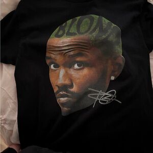 Black Graphic T-Shirt with Portrait Design